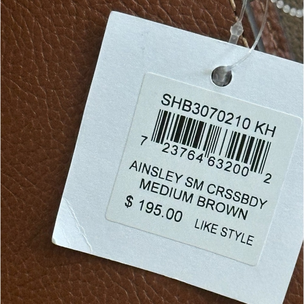 Fossil Ainsley Small Flap Crossbody handbag Medium Brown Leather NWT $195 - Picture 5 of 7